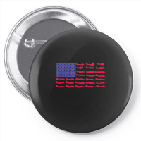 Fishing American Flag Pin-back Button | Artistshot