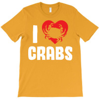 I Love Crabs Heart Crab Crustacean 70s T-shirt | Artistshot