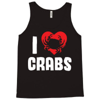 I Love Crabs Heart Crab Crustacean 70s Tank Top | Artistshot