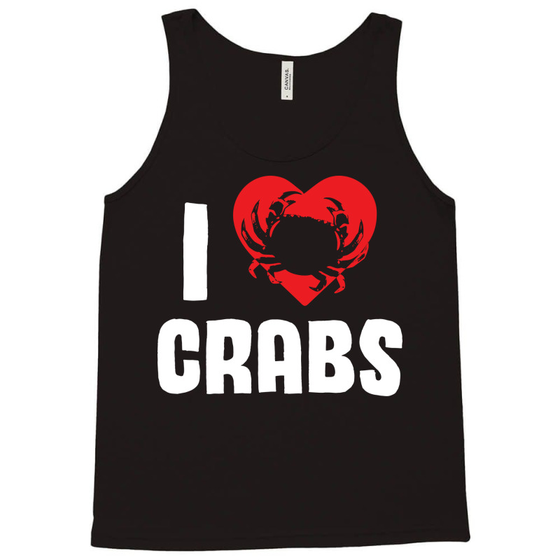 I Love Crabs Heart Crab Crustacean 70s Tank Top | Artistshot