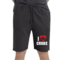 I Love Crabs Heart Crab Crustacean 70s Vintage Short | Artistshot