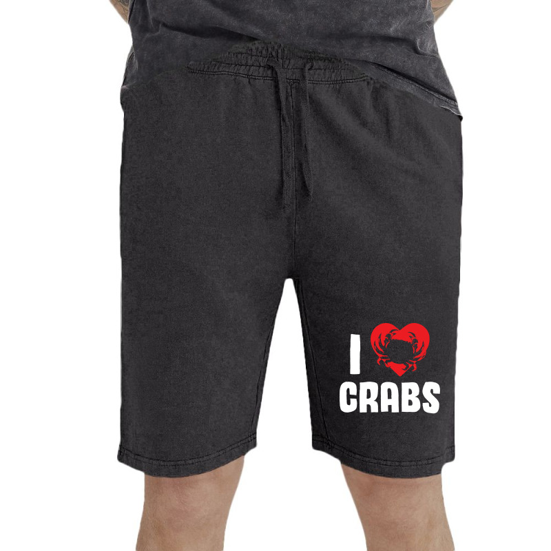 I Love Crabs Heart Crab Crustacean 70s Vintage Short | Artistshot