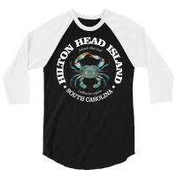 Hilton Head Island Blue Crab 80s 3/4 Sleeve Shirt | Artistshot