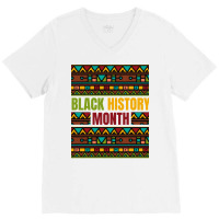 Black History Month Funny Vintage V-neck Tee | Artistshot