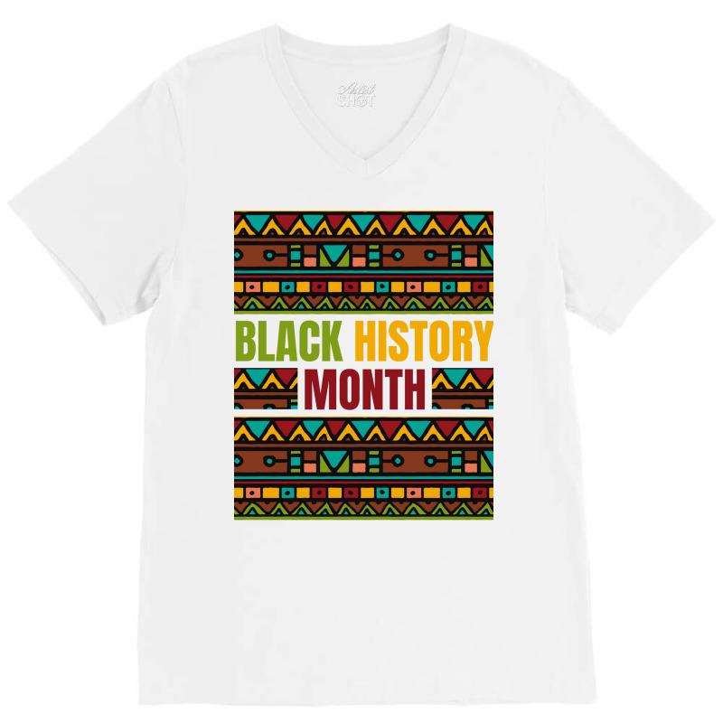 Black History Month Funny Vintage V-Neck Tee by beirosguigod | Artistshot