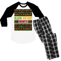 Black History Month Funny Vintage Men's 3/4 Sleeve Pajama Set | Artistshot