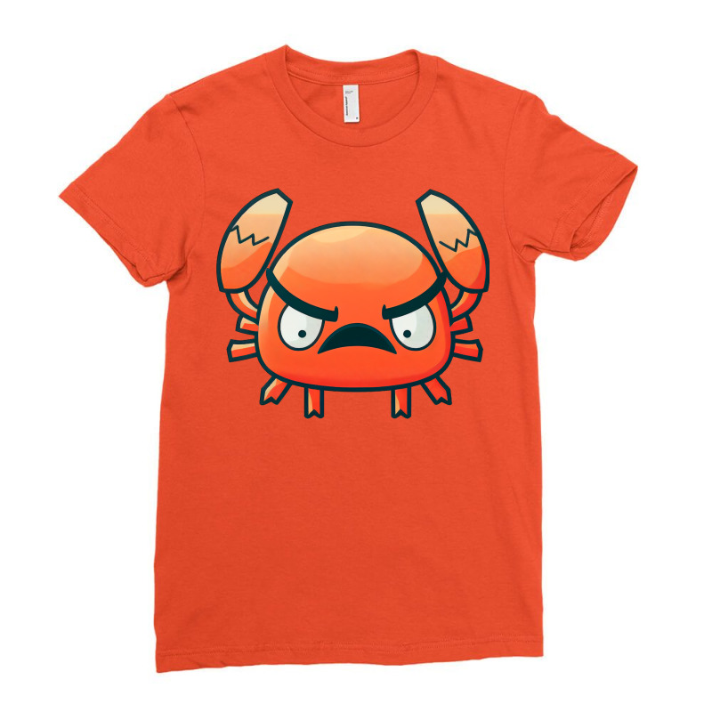 Cute Cartoon Angry Crab Blue Ladies Fitted T-Shirt by tddremone | Artistshot