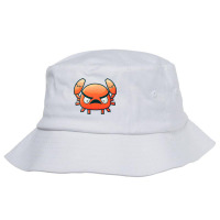 Cute Cartoon Angry Crab Blue Bucket Hat | Artistshot