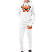 Cute Cartoon Angry Crab Blue Hoodie & Jogger Set | Artistshot