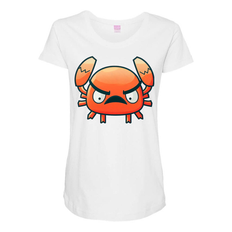 Cute Cartoon Angry Crab Blue Maternity Scoop Neck T-shirt by tddremone | Artistshot