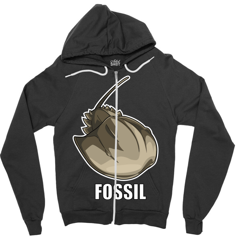 Horseshoe Crab Fossil Quote Zipper Hoodie | Artistshot