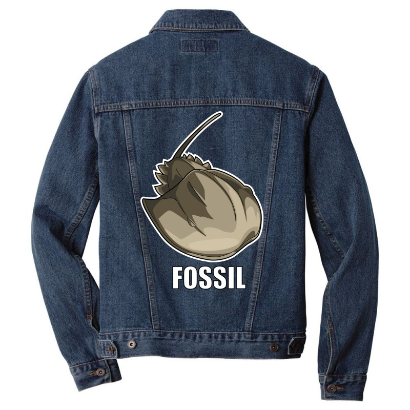 Horseshoe Crab Fossil Quote Men Denim Jacket | Artistshot