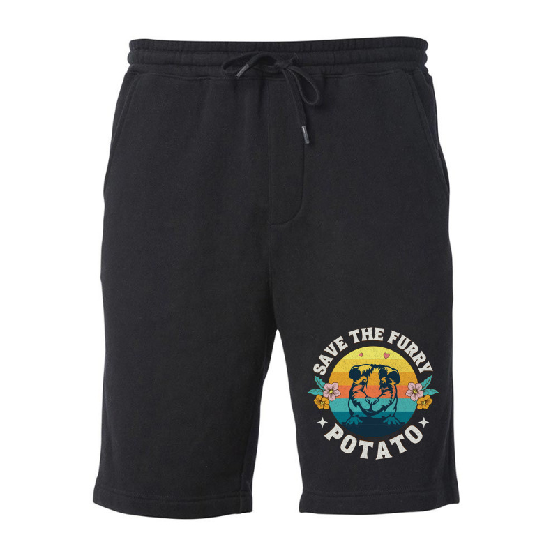 Save The Furry Potato Guinea Pig Nostalgia Fleece Short | Artistshot