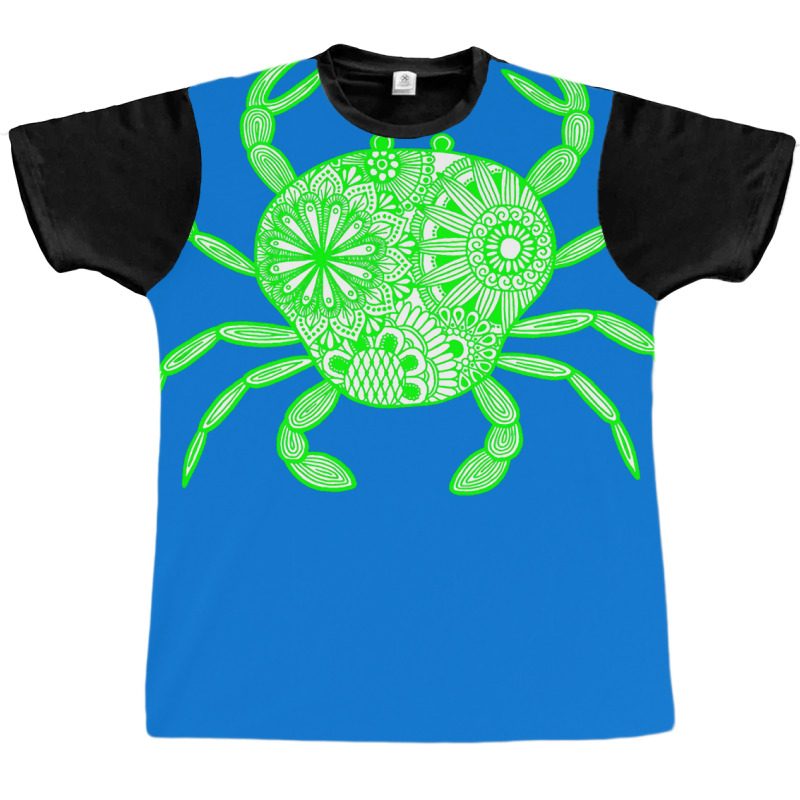 Mandala Crab Green And White Boy Graphic T-shirt | Artistshot