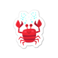 Smiling Crab Vintage Sticker | Artistshot