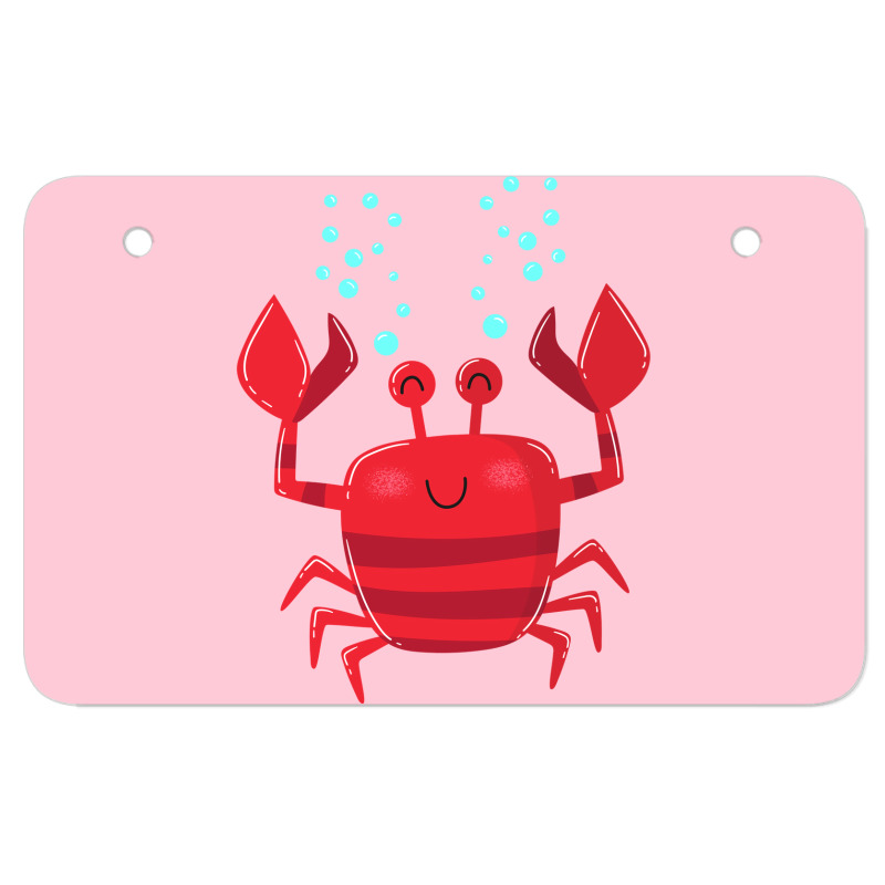 Smiling Crab Vintage Atv License Plate | Artistshot