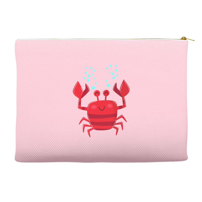 Smiling Crab Vintage Accessory Pouches | Artistshot