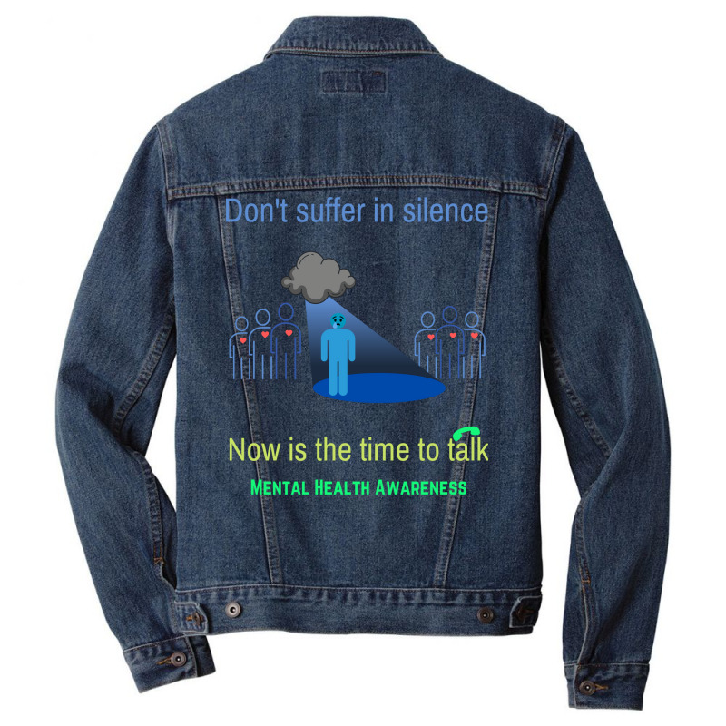 Dont Suffer In Silence Tumblr Men Denim Jacket by domoajoedthb | Artistshot