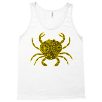 Mandala Crab Yellow And Black Inverted Yellow Tank Top | Artistshot