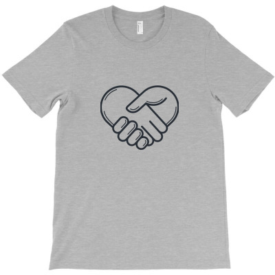 Handshake Heart T-shirt Designed By Sanjana Budana