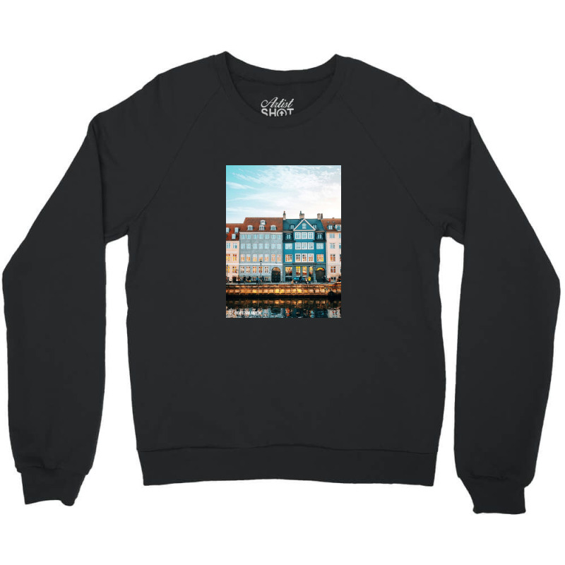 Copenhagen City Poster Crewneck Sweatshirt | Artistshot