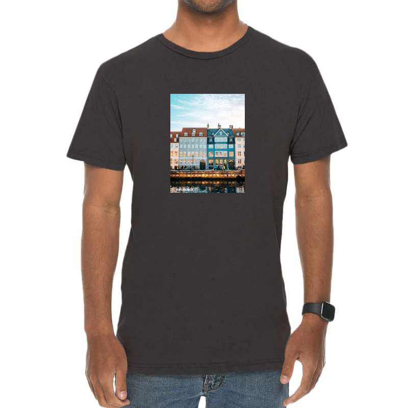 Copenhagen City Poster Vintage T-shirt | Artistshot