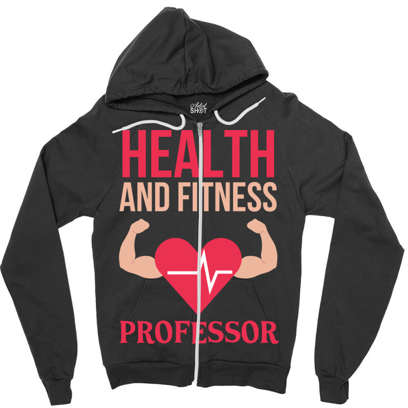 Health And Fitness Professor Red Zipper Hoodie by mangisoustac | Artistshot