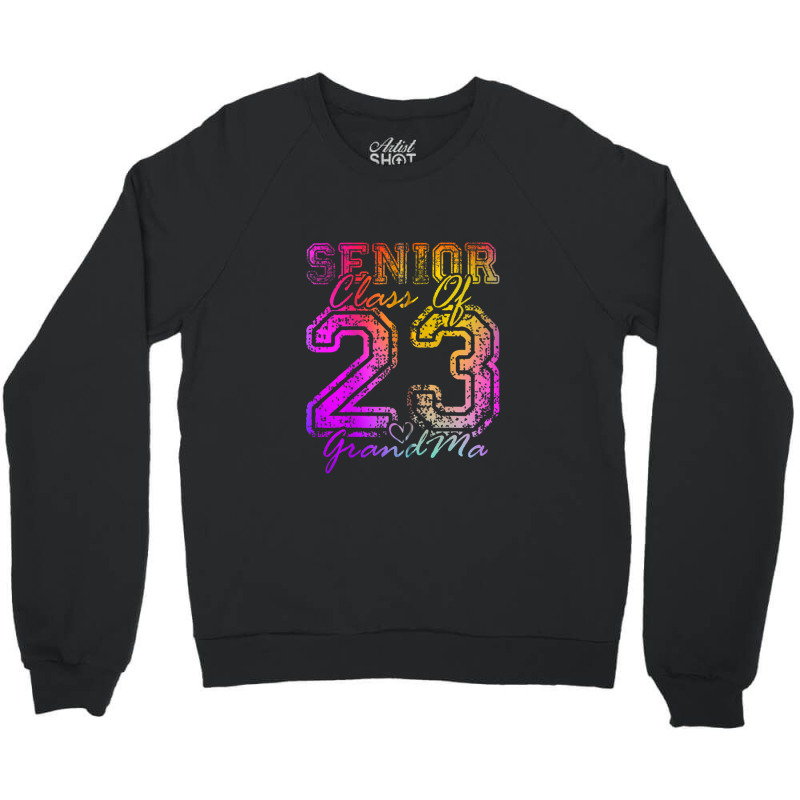 Colorful Proud Grandma Cute Heart Graduate Senior Crewneck Sweatshirt | Artistshot