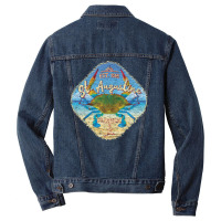 St Augustine Florida With Blue Crab On Beach Gift Men Denim Jacket | Artistshot