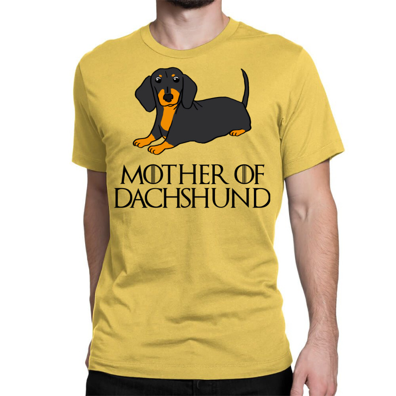 Mother Of Dachshund Black Tan Classic T-shirt by baouzstuwem | Artistshot