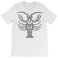 Crayfish Or Crawdad Ink Art Cool Animal Design On T-shirt | Artistshot