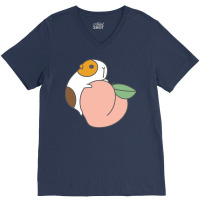 Guinea Pig And Peach Yellow V-neck Tee | Artistshot