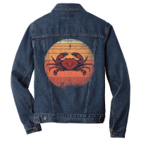 Sea Creature Retro Crab Quote Men Denim Jacket | Artistshot