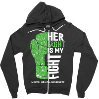 Her Fight Is My Fight Mental Health Awareness Boxi Zipper Hoodie | Artistshot