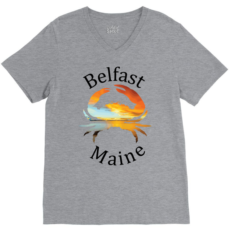 Belfast Maine Girl V-neck Tee | Artistshot