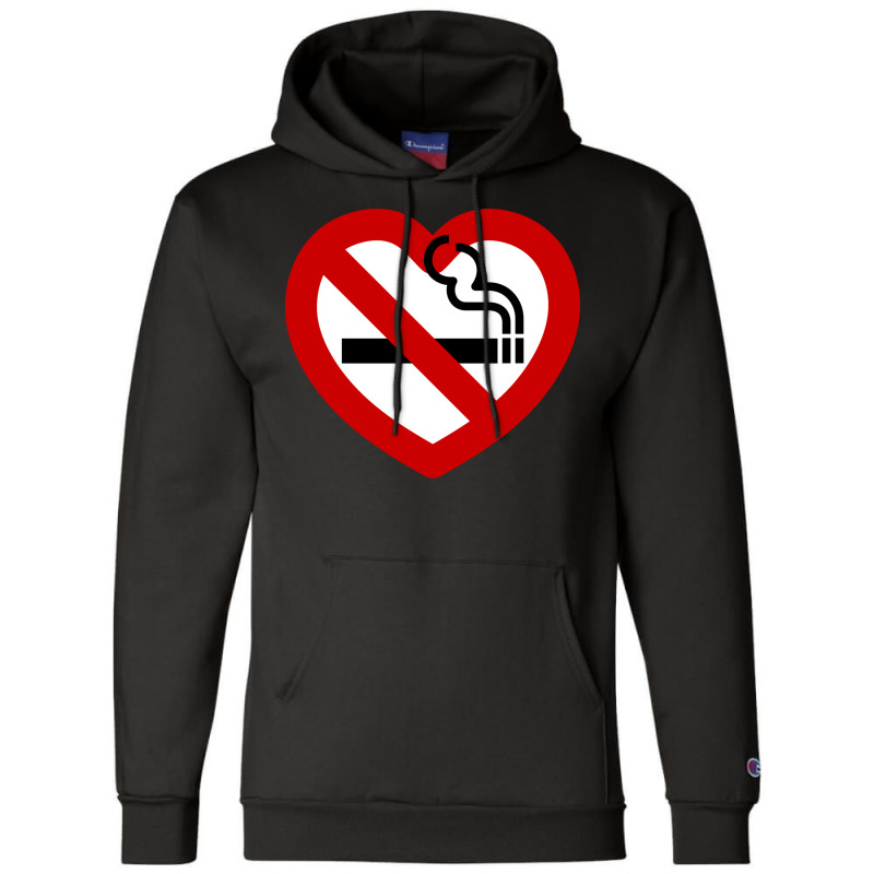 No Love For Smoking Sign Gift Champion Hoodie by bilakakassw0 | Artistshot