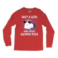 Just A Girl Who Loves Guinea Pigs Girl Green Long Sleeve Shirts | Artistshot