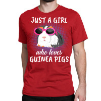 Just A Girl Who Loves Guinea Pigs Girl Green Classic T-shirt | Artistshot