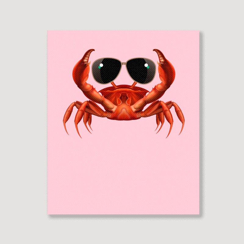 Cool Crab Red Portrait Canvas Print | Artistshot