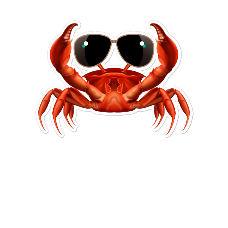 Cool Crab Red Sticker | Artistshot