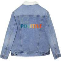 Think Positive Mental Health Matters Psychologist Unisex Sherpa-lined Denim Jacket | Artistshot