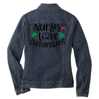 Nurse Love Blue Ladies Denim Jacket | Artistshot