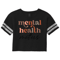 Mental Health Matters Awareness Month Leopard Wome Scorecard Crop Tee | Artistshot