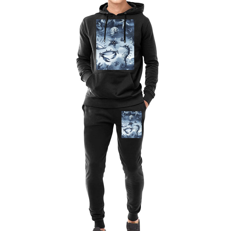 Aquatic Life Hipster Hoodie & Jogger Set | Artistshot