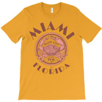 Miami Florida With Stone Crab On Wind Rose Cute T-shirt | Artistshot