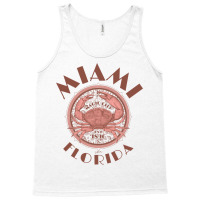 Miami Florida With Stone Crab On Wind Rose Cute Tank Top | Artistshot