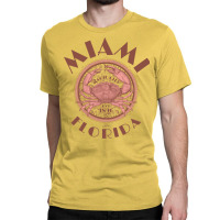 Miami Florida With Stone Crab On Wind Rose Cute Classic T-shirt | Artistshot