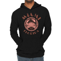 Miami Florida With Stone Crab On Wind Rose Cute Lightweight Hoodie | Artistshot