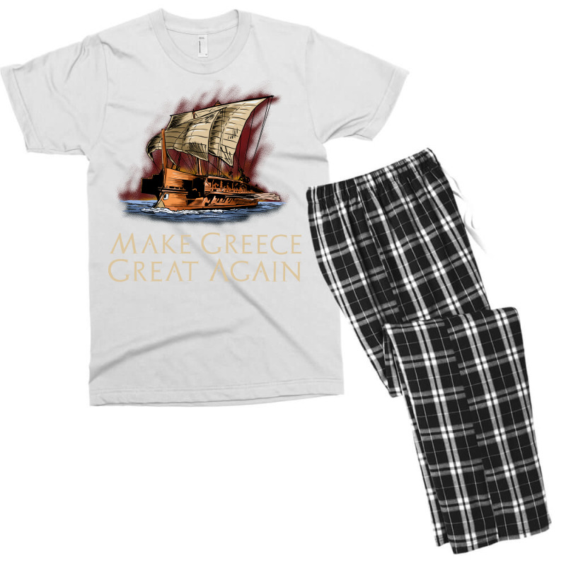 Ancient Greek Trireme Make Greece Great Again Al H Men's T-shirt Pajama Set | Artistshot