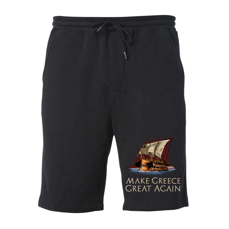 Ancient Greek Trireme Make Greece Great Again Al H Fleece Short | Artistshot